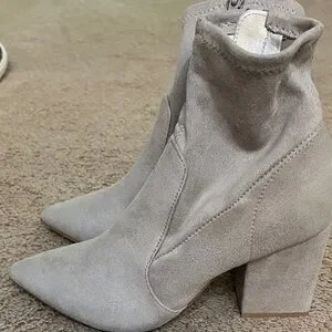 Express | Shoes | Express Light Gray Ankle Booties | Poshmark display picture 3